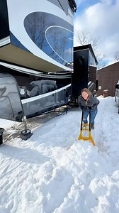 Packing up our camper, we’re over this snow 🤪 #rvlife #rvliving #travellife #lifestyle #camper #camperlife | Livin' That Fun Life