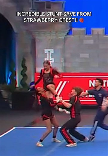 Incredible Stunt Save from Strawberry Crest Cheerleaders