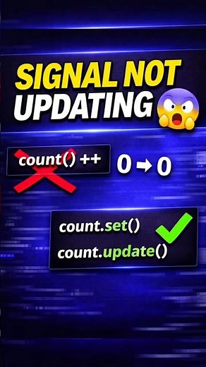 Angular Signal NOT Updating UI 😱 (Big Mistake!) | Frontend Trick #angular #coding #signal #shorts
