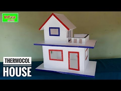 DIY- Thermocol House | Thermocol Craft For School Project | Best Out Of Waste Thermocol Craft Idea