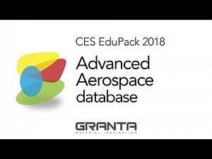 Advanced Aerospace database in CES EduPack