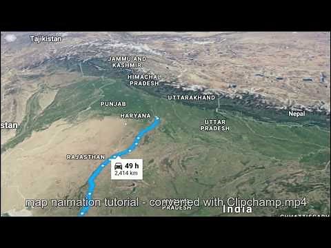 After effects tutorial- 3D map with zoom in and follow route animation in 5 simple steps