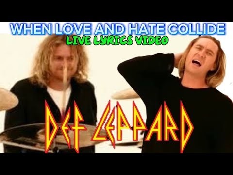 WHEN LOVE AND HATE COLLIDE Live lyrics video by Def Leffard with remastered Audio