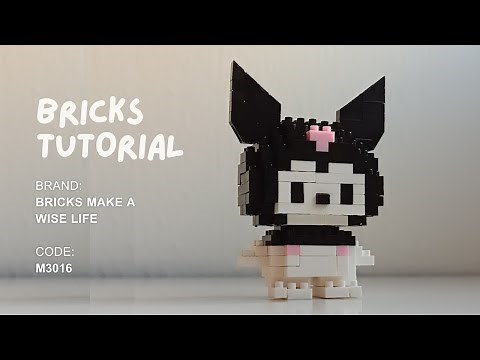 How to Build Kuromi Mini Bricks Tutorial | Bricks Make a Wise Life M3016 Step by Step Tutorial