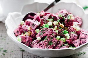 Beet Salad with Sour Cream and Dill