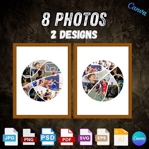 Editable Basketball Photo Template | Sports Poster Template | Canva Psd Ai Eps Svg Pdf Png Jpg | Team Flyer Design - Etsy