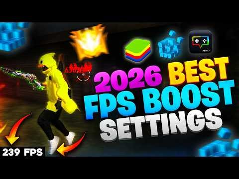 FIX FPS Drop : Best Settings To Increase Your FPS Boost In 2026 Free Fire PC | BlueStacks 5 | MSI 5