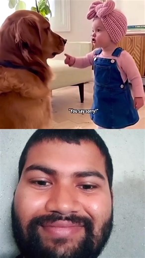 Dog makes baby happy😍...#dog #baby #shorts #shortvideo #viral #trending #cute