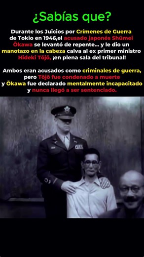¿Sabías esto de los Juicios de Tokio? El manotazo a Hideki Tōjō