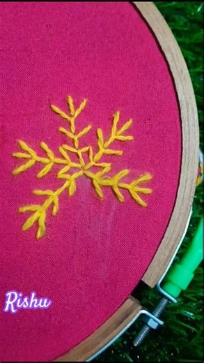 beautiful threads embroidery design tutorial 😍🪡 #threadart #handbroidery #needlework #pattern