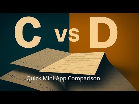 C vs D: Quick & Dirty Mini-App Comparison