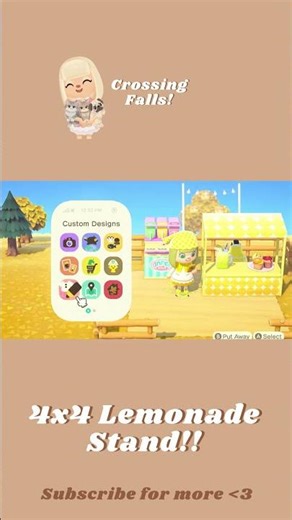 Making Mini Builds in ACNH - Lemonade Stand! #acnhdesigns #acnhspeedbuild #acnhinspo #acnhideas #ac