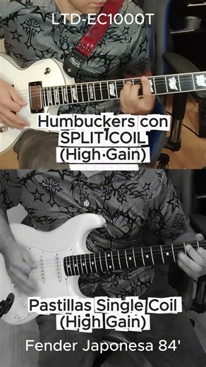 Split Coil vs. Single Coil (High Gain). 💥🎸 #yosoydave #splitcoil #singlecoil