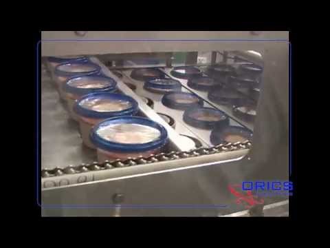 ORICS S-50 Vacuum Gas Flush 1x6 Hummus cups filling and sealing machine Packaging System 120