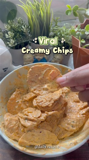 TRENDING Viral Creamy Chips Recipe🤍Crispy, Creamy & Ready in Minutes! #supersnacks #fyp #foodshorts