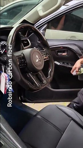 Pajero sport upgrade interior panel carbon fiber #mitsubishi #pajerosport #pajero_sport #carbonfiber