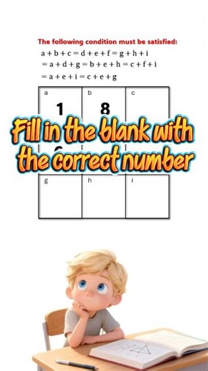 Fill in the blank with the correct number.#sudoku #maths #puzzle