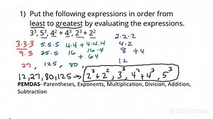 Ordering Exponent Expressions | Algebra | Study.com
