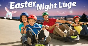 Night Luge is Back For Easter at Skyline Rotorua! $39 Gondola 5 Night Luge Rides Available: Friday 14th - Sunday 16th April | 6pm - 10pm | Skyline Rotorua