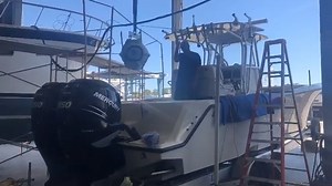 Down she goes! #Seakeeper 2 refit by Dealer Saunders Yachtworks on a Sea Vee Boats 320Z! | Seakeeper