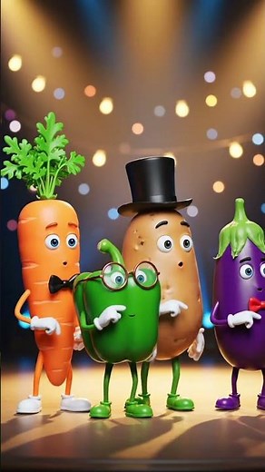 Dancing Vegetables Singing for Everyone 🥕🥦 Funny Veggie Party! #shorts #usa #ytshorts #funny #viral