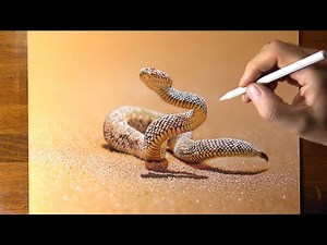 Drawing a snake... so realistic it might bite 😱
