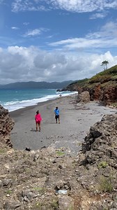 We found this amazing black sand beach while exploring the north coast! 😍 Book a tour with us and experience the hidden gems of Jamaica. Me and @iriemototours are cooking up some wild adventures! | Streets of Jamaica