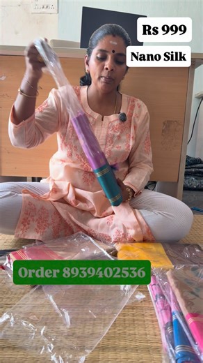 Saree Story With Shanmuga Priya on Instagram: "Nano Silk Restock 🔔 Alter Rs 999 Free Delivery One of our ⭐Rated, Highly Satisfed by our Customers. Whats app Booking only:89394032536 Introducing our **BRAND-NEW launch: Nano Silk** 💫 ✨ Lotus petal-soft** to the touch ✨ Luxurious texture** that drapes like a dream ✨ Effortless to care for—**easy maintenance**, zero fuss! Real reviews. Real love. **No marketing fluff—just pure truth!** 💯 💖 Don’t miss out—this one’s flying fast!"