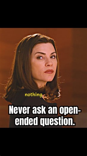 Never ask an open-ended question.#law #shorts #shortvideo #series #fouryou