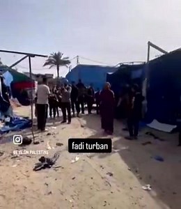 22K views · 1K reactions | The israelis launch strikes on emergency civilian tents in the courtyard of Al Aqsa hospital in Deir Al Balah, in central Gaza, setting them alight | Palestine International Broadcast | Facebook