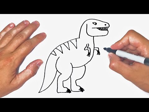 How to draw a Dinosaur Step by Step