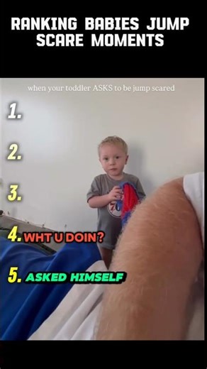 RANKING BABIES JUMP SCARE MOMENTS #ranking #viral #baby #trending
