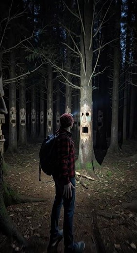 I Found Screaming Faces Carved Into Every Tree at Night 🌲😱