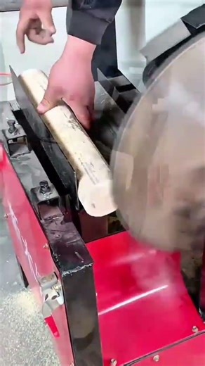 Cutting a Large Tree Log with an Industrial Saw Machine for Efficient Wood Processing