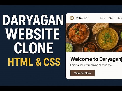 Daryaganj Website Clone Using HTML & CSS | Frontend Project