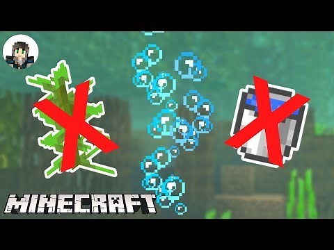 No Kelp No Bucket Bubble Elevator - Minecraft How To