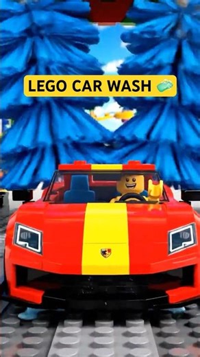 Epic LEGO Car Wash! 🚗💦 Cars Get Soaked in LEGO Brushes!