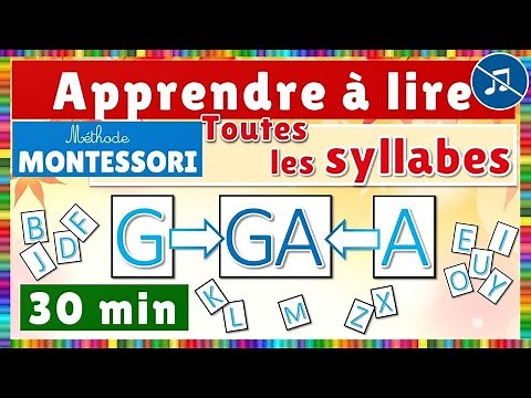 Méthode Montessori || Apprendre à lire toutes les syllabes || Sans fond musical