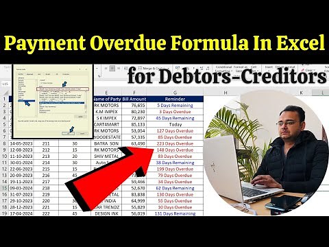 Debtors-Creditors Payment Overdue (Useful) Formula In Excel🔥