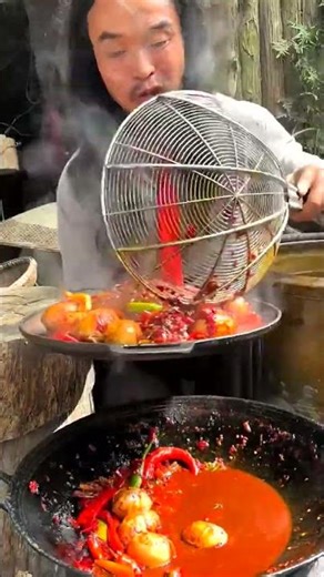 An old chef making delicious turtle soup with chili #cooking#asmr#foodshort #part8