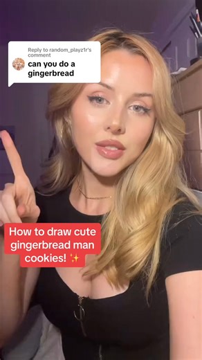 Replying to @random_playz1r how to draw cute gingerbread man cookies! #gingerbreadcookies #gingerbre | Princess Moon