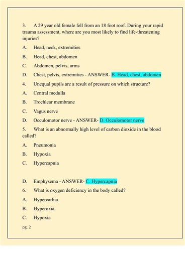Paramedic Final Exam Prep Test Bank Newest 2026 2027 Actual Exam With Complete 600 Questions And Cor