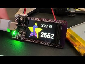 Testing out CircuitPython on ESP32-S2 Feather TFT prototype