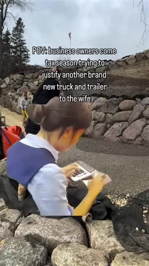 Classic tax szn 😂😂 Just a little funny to go along with it #contractor #landscaper #hardscapelife #hardscapebrotherhood #excavation