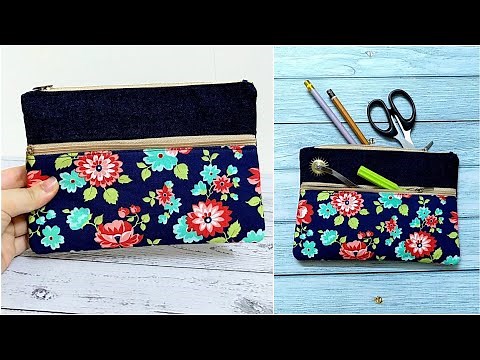 DIY sewing double Zipper Pouch | multi pocket Purse | Wallet | Easy Sewing Tutorial for Beginner