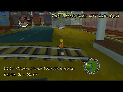 The Simpsons: Hit and Run - Level 2 (Bart) - 100% Completion Walkthrough