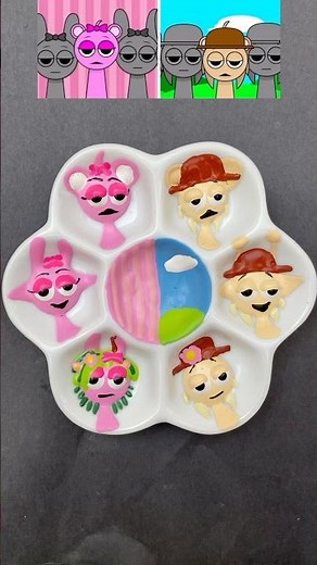 Pinki vs Tunner Colour mixing#incrediboxsprunki#satisfying#art#sprunki#incredibox