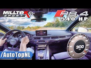 AUDI RS4 B9 540HP 300km/h AUTOBAHN (NO SPEED LIMIT) by AutoTopNL