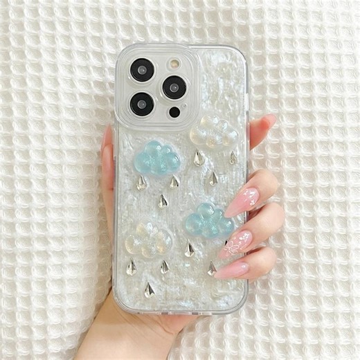 Decoden iPhone Case: 3D Kawaii Cloud Diamond Junk Style - Etsy