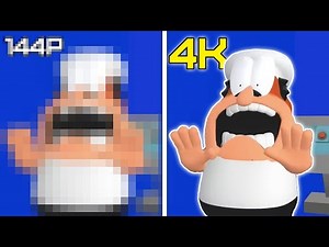 Pizza Tower Screaming Meme 144p to 4K